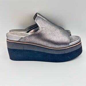 NAKED FEET - FLOW in PEWTER Platform Sandals